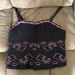 Black & Purple Lace Corset - 14/16
